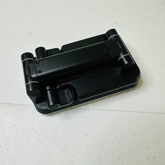 Foldable Wireless Charger Stand For Phones & AirPods Black With Silver Trim - Picture 8 of 9